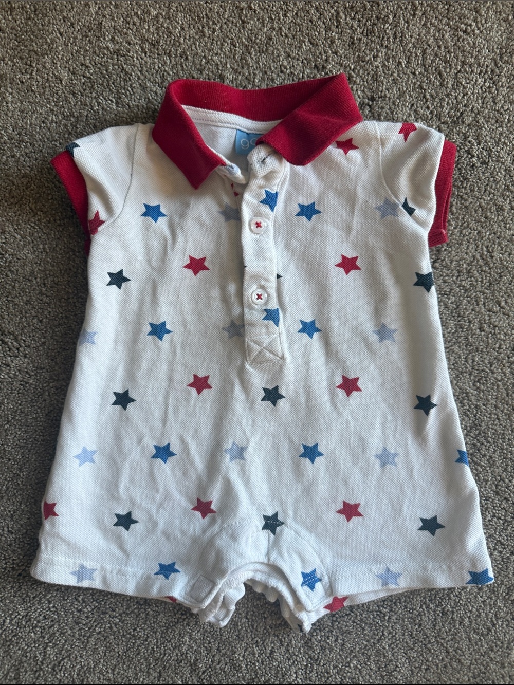 Goodlad White Baby Polo Romper